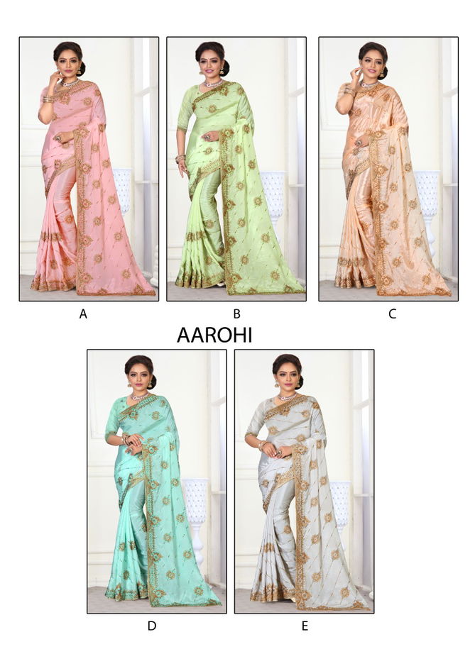 Ronisha Aarohi New Exclusive Wear Fancy Designer Embroidery Saree Collection